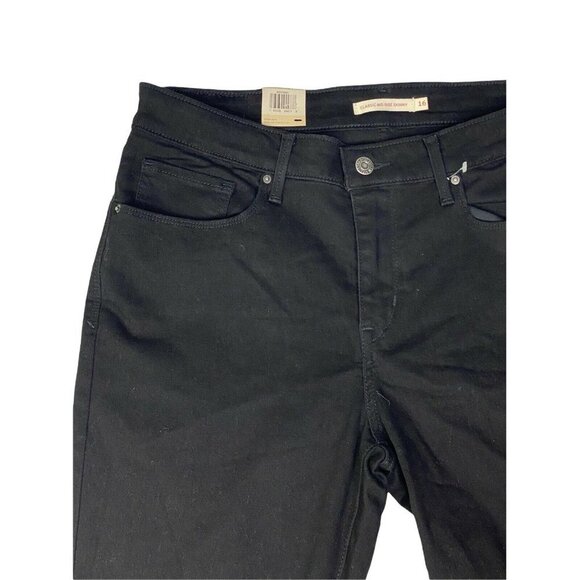 Levi's Women's Classic Mid Rise Skinny Ankle Jeans Black Size 16‎ - Picture 4 of 10